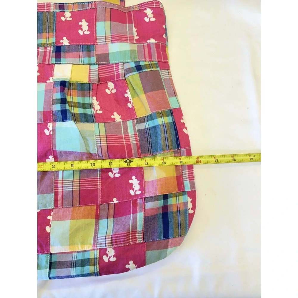 Mickey Mouse Pink Madrid Plaid Disney Parks Resorts Hobo Bag Purse 16
